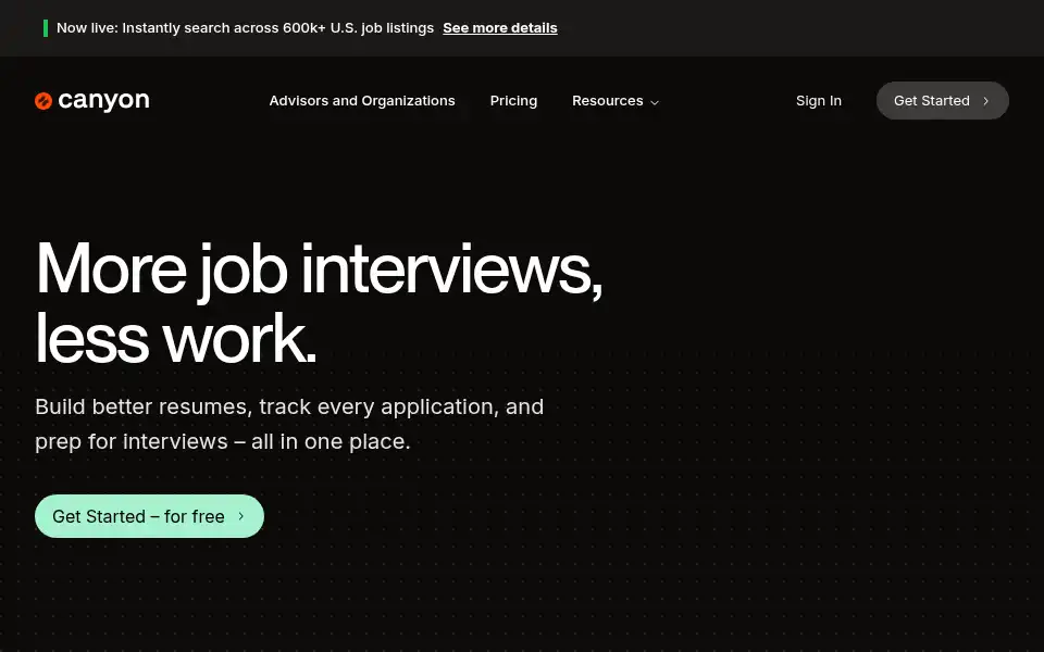 Screenshot of usecanyon.com