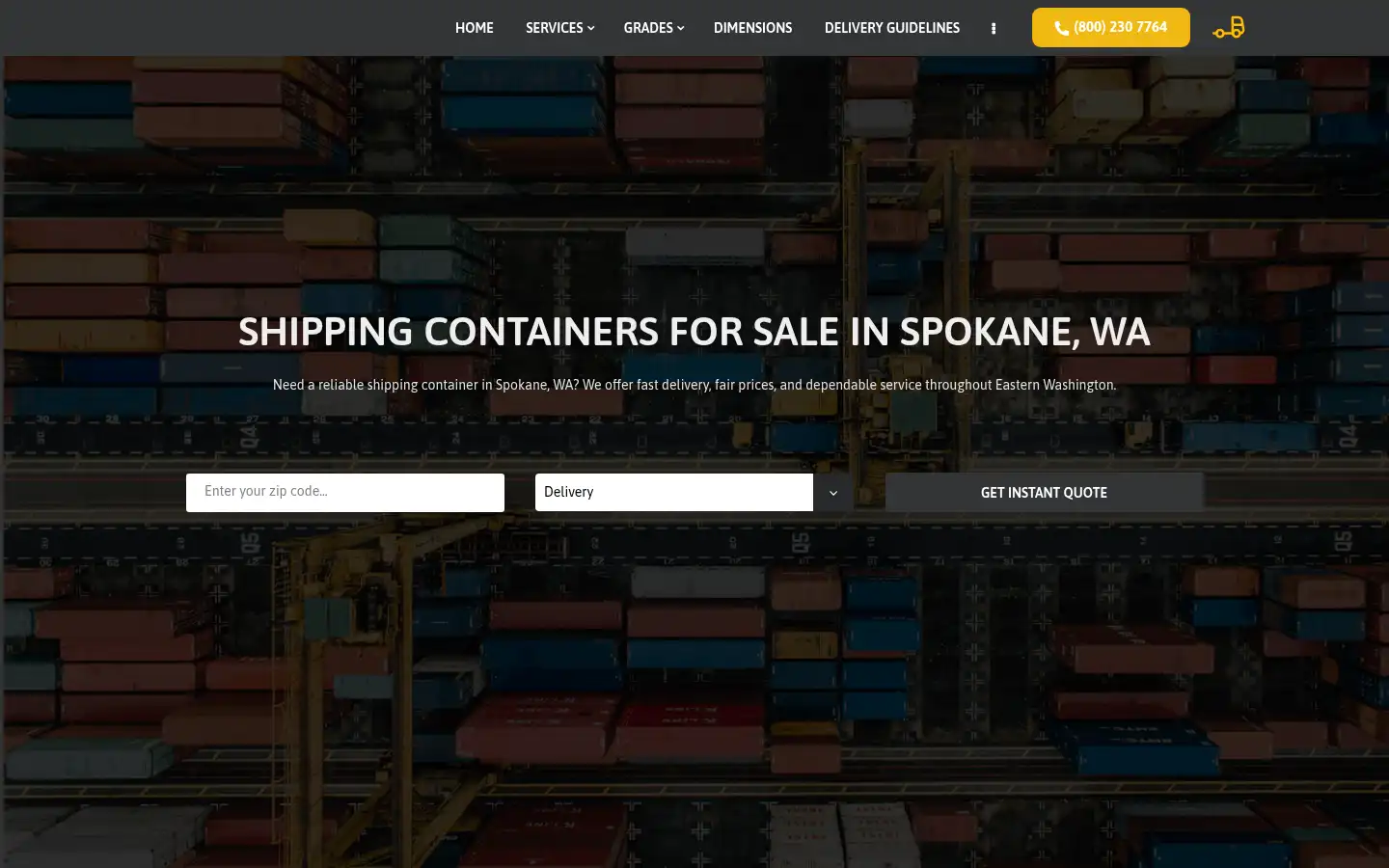 Screenshot of usedconex.com