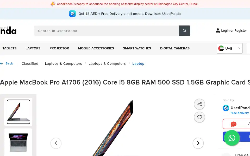 Screenshot of usedpanda.com