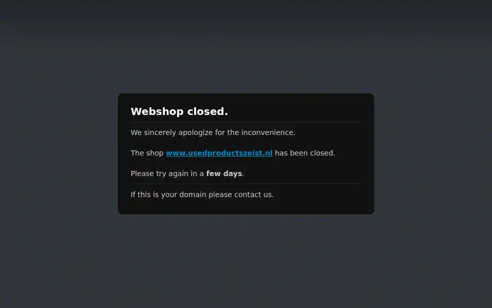 Screenshot of usedproductszeist.nl