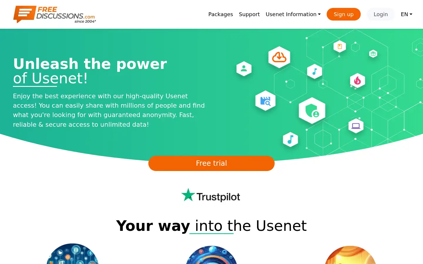 Screenshot of usenet.nl