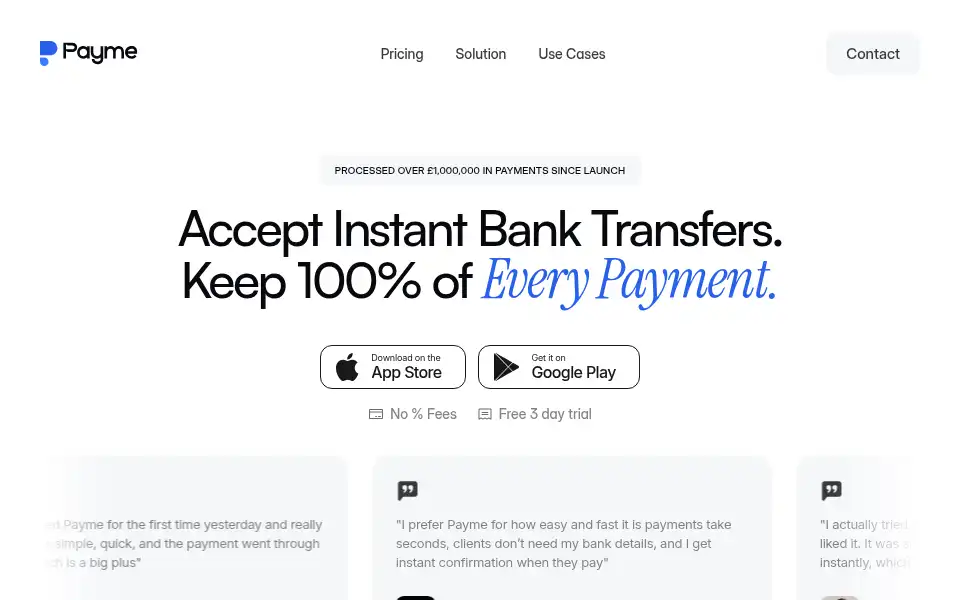 Screenshot of usepayme.com