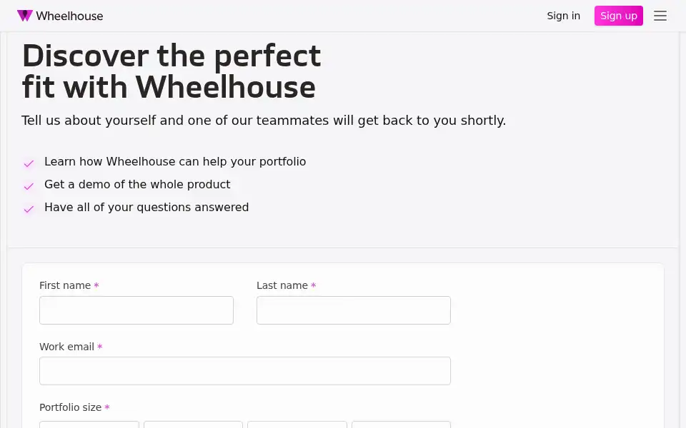 Screenshot of usewheelhouse.com