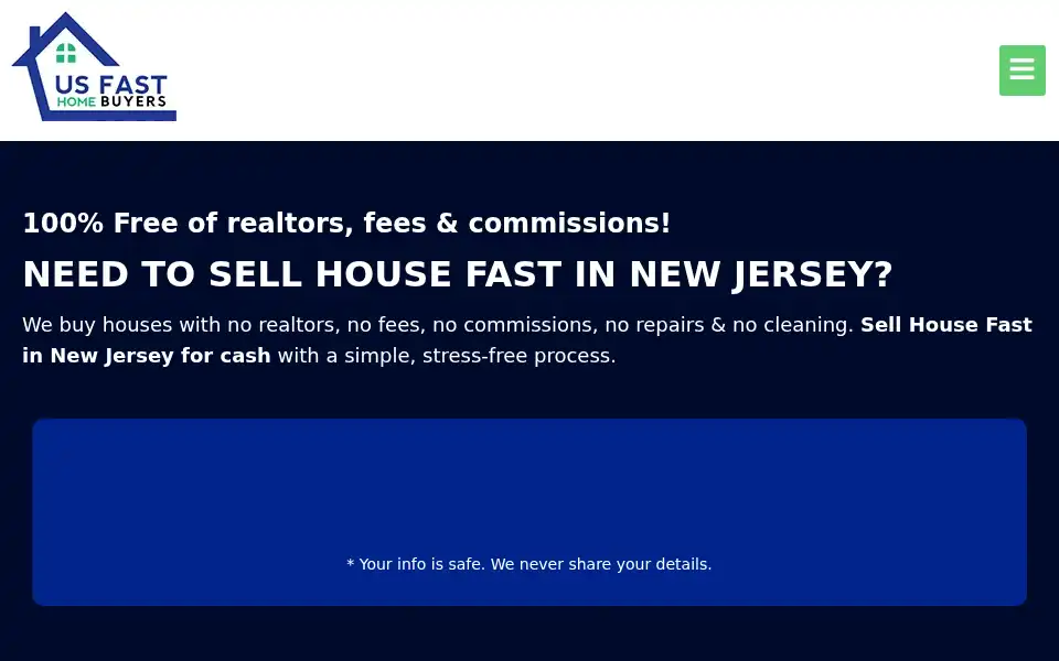 Screenshot of usfasthomebuyers.com
