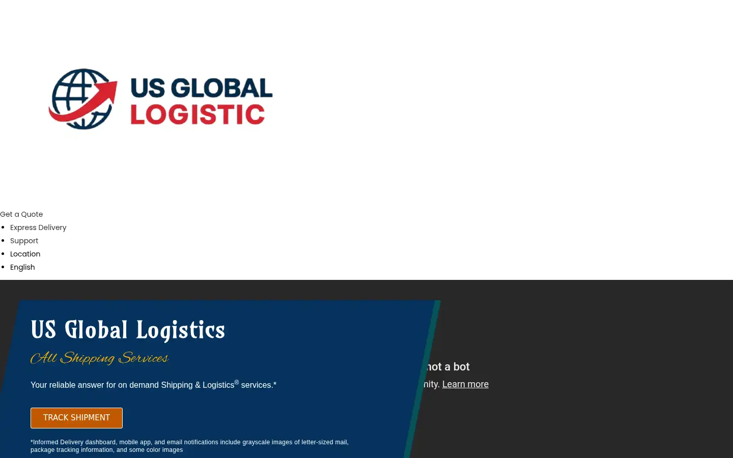 Screenshot of usglobal-logistics.com