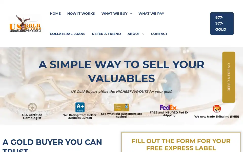 Screenshot of usgoldbuyers.com