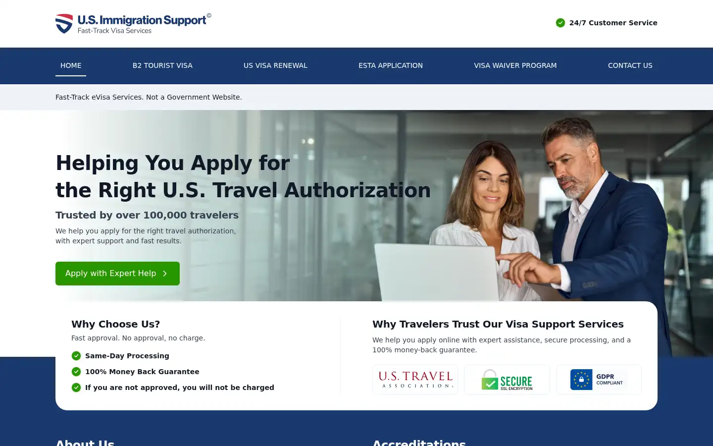 Screenshot of usimmigrationsupport.org