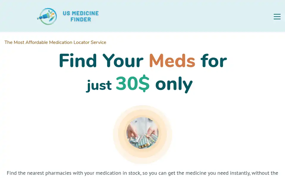 Screenshot of usmedicinefinder.com