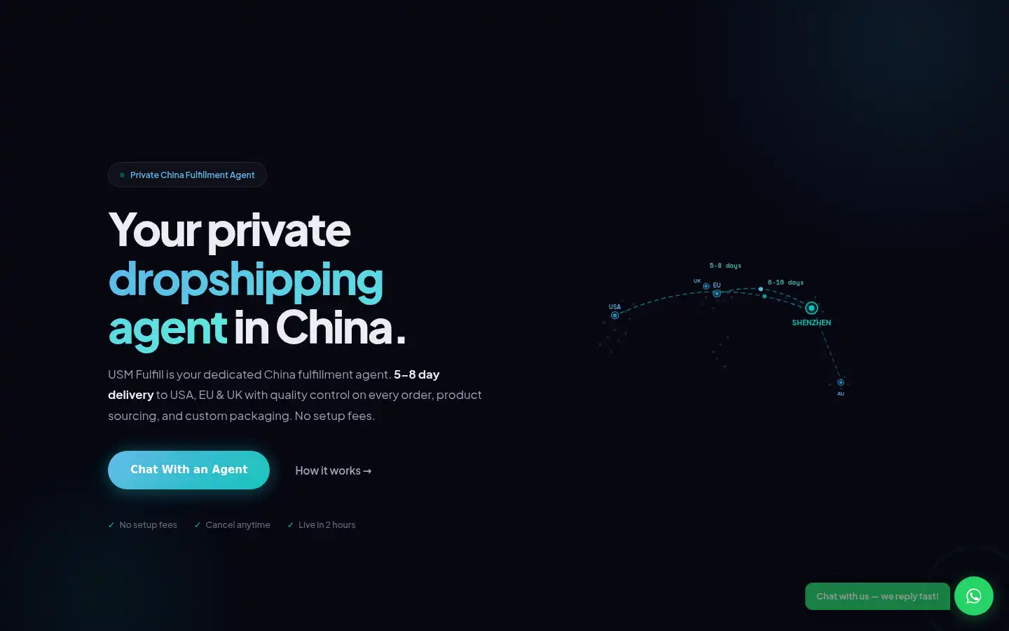 Screenshot of usmfulfill.com