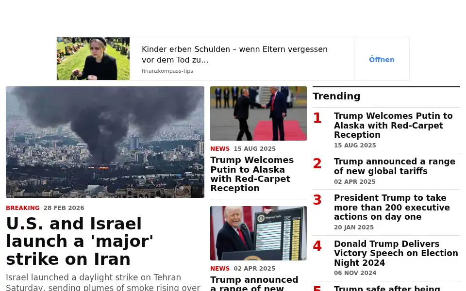 Screenshot of usnewson.com