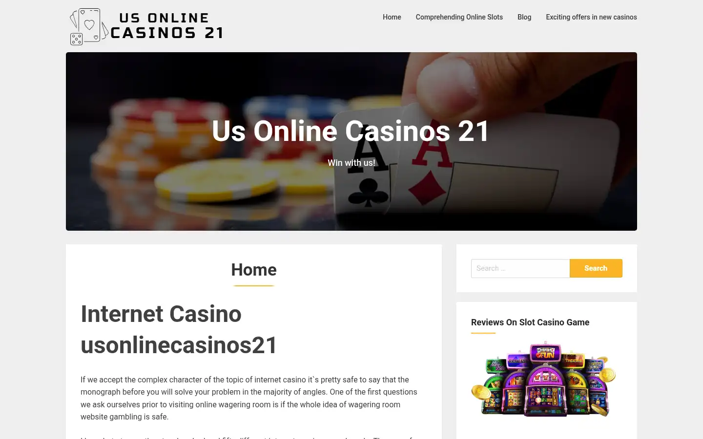Screenshot of usonlinecasinos21.com