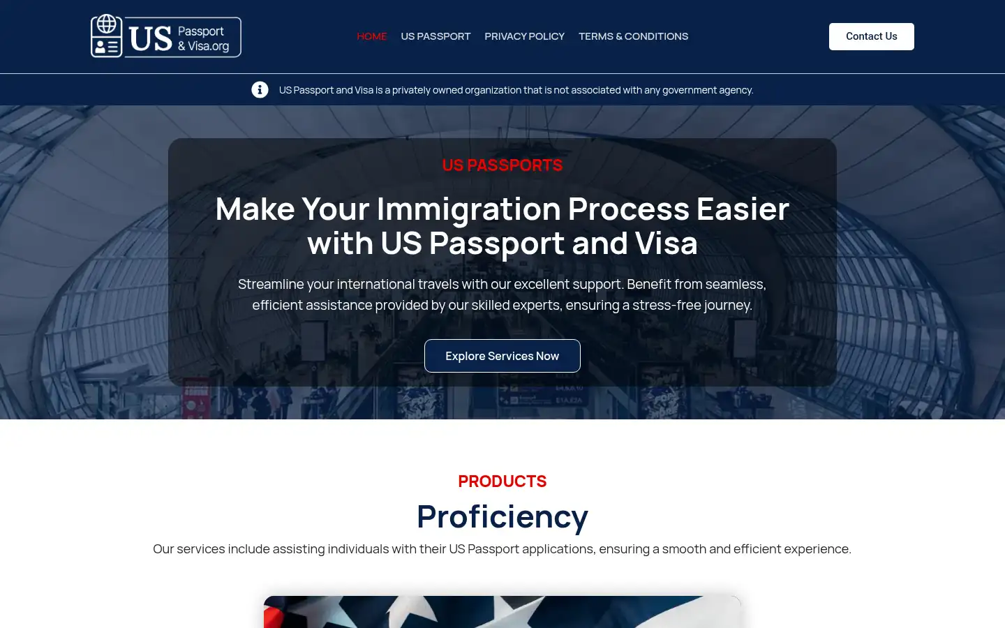 Screenshot of uspassportandvisa.org