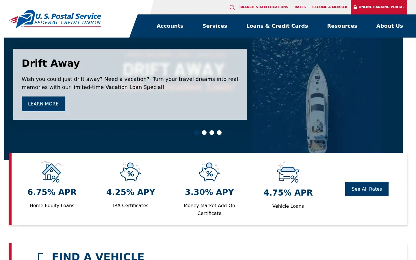 Screenshot of uspsfcu.org