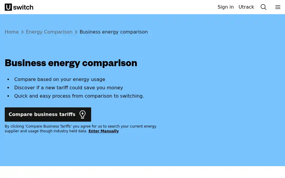 Screenshot of uswitchforbusiness.com