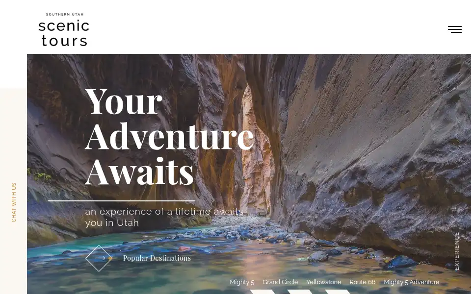 Screenshot of utahscenictours.com