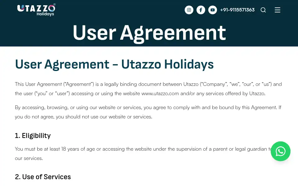 Screenshot of utazzo.com