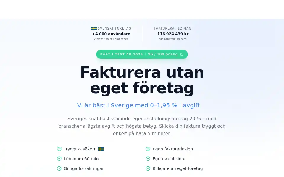 Screenshot of utbetalning.com