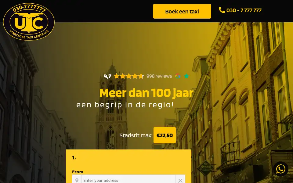 Screenshot of utc.nl