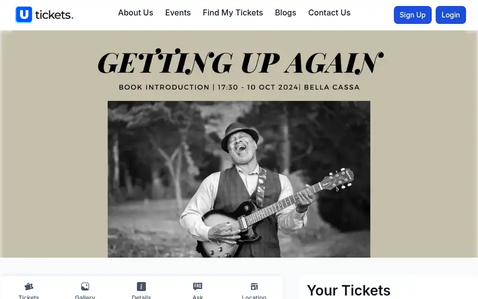 Screenshot of utickets.app