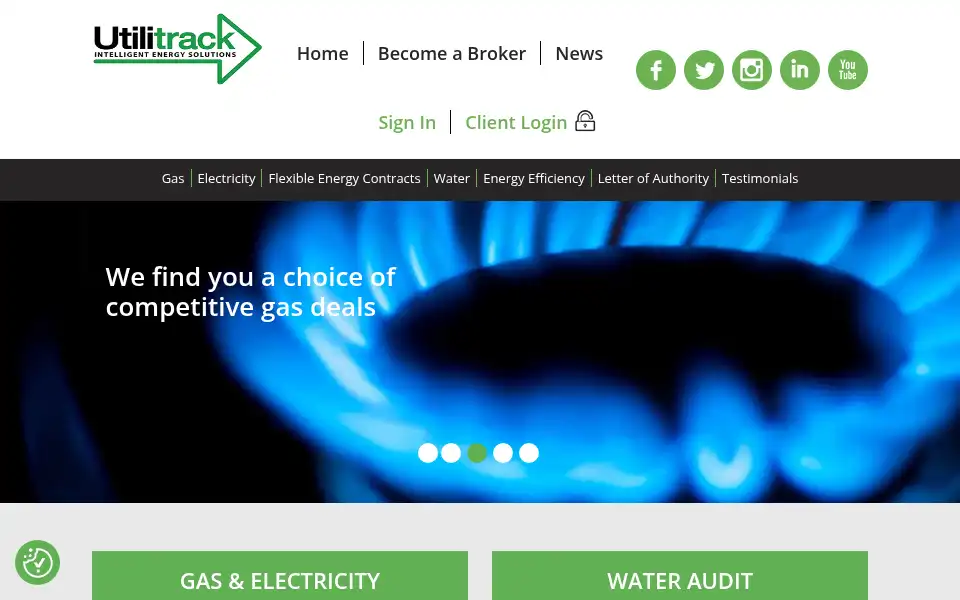 Screenshot of utilitrack.co.uk