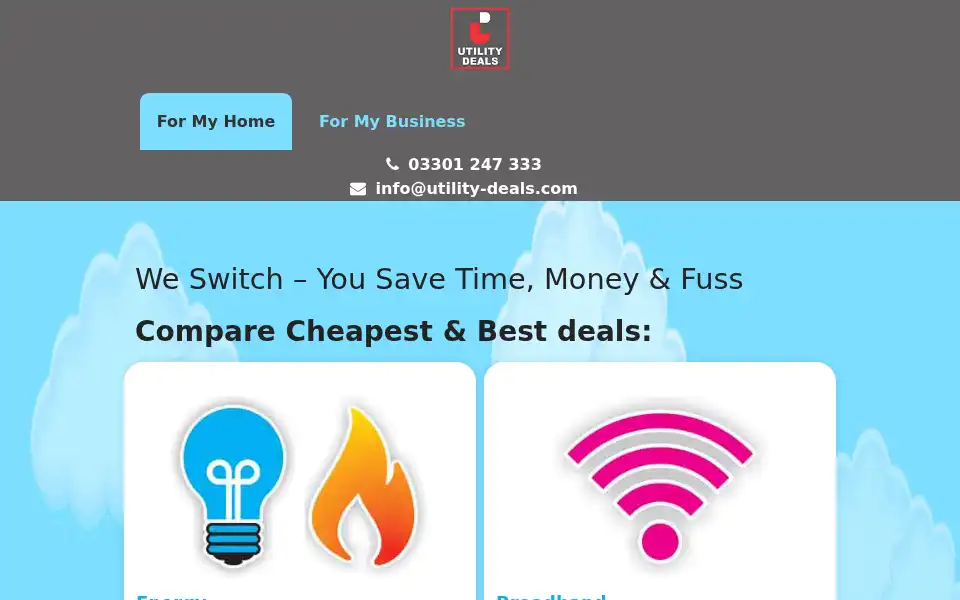 Screenshot of utility-deals.com