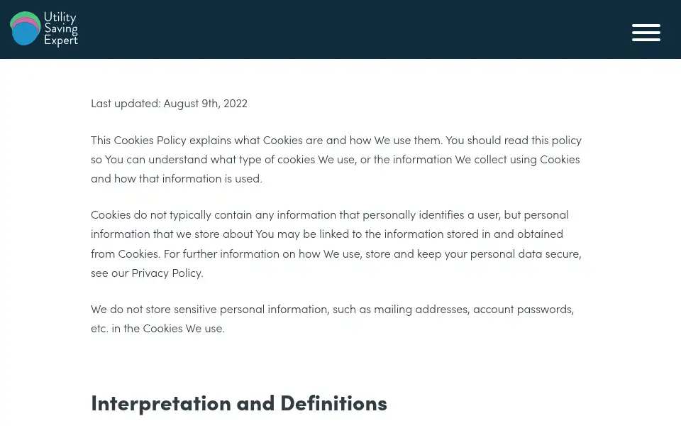 Screenshot of utilitysavingexpert.com
