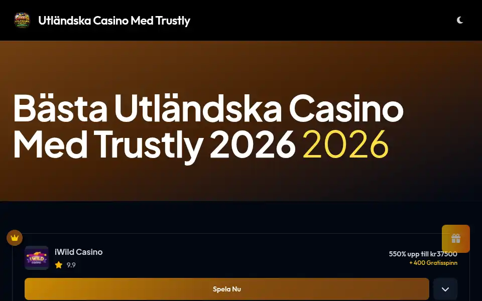 Screenshot of utlaendska-casino-med-trustly.com