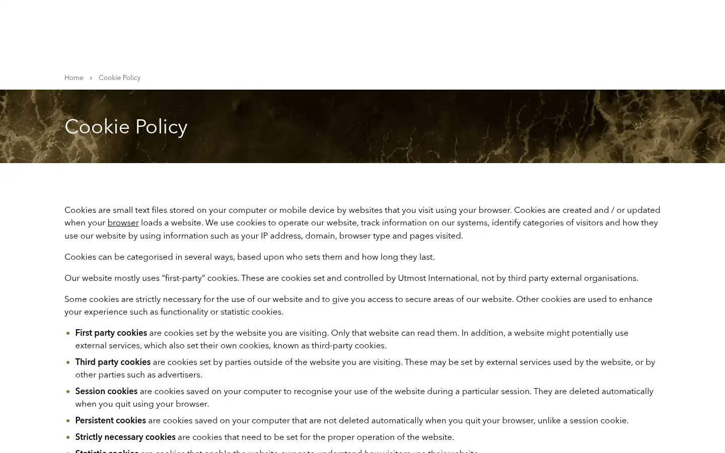 Screenshot of utmostinternational.com