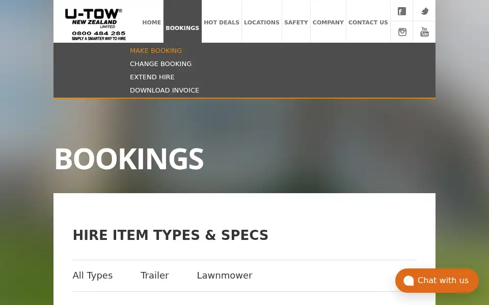 Screenshot of utow.co.nz