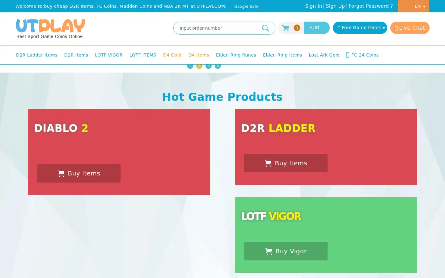 Screenshot of utplay.com