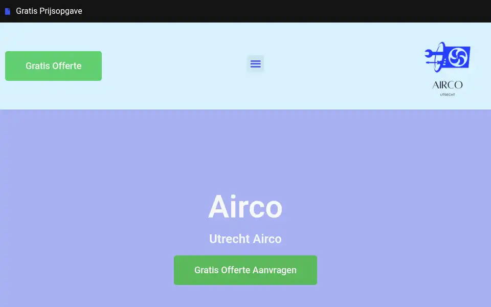Screenshot of utrechtairco.com