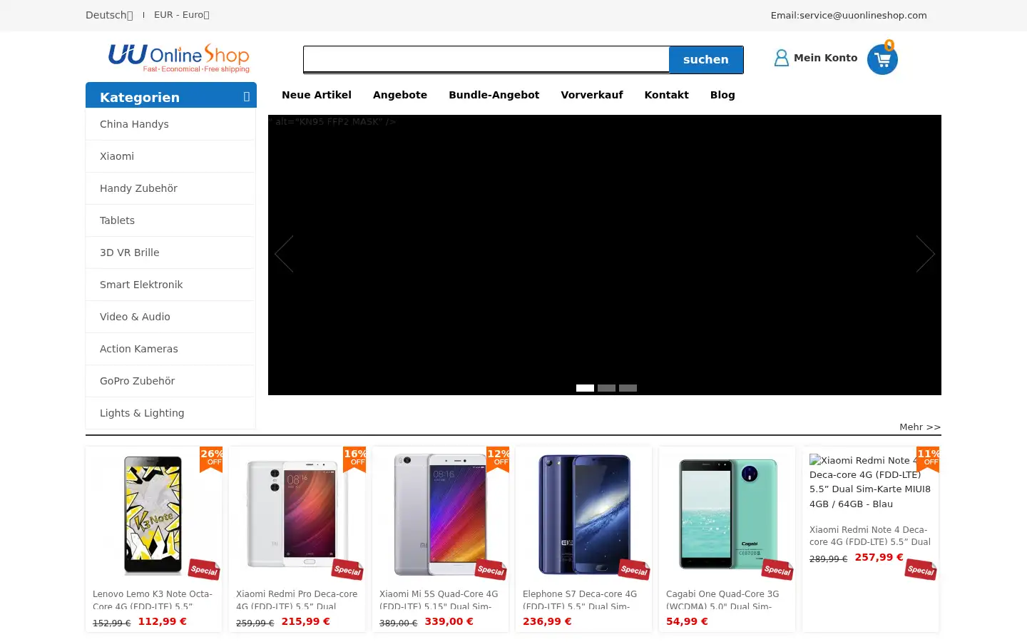 Screenshot of uuonlineshop.com