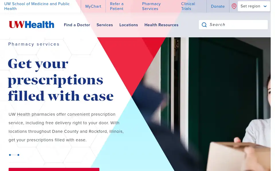 Screenshot of uwhealth.org