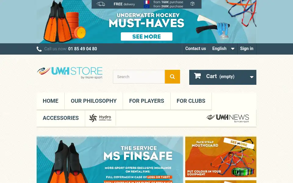 Screenshot of uwhstore.more-sport.com