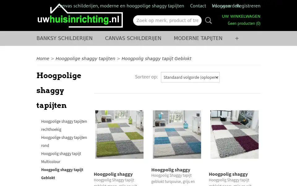 Screenshot of uwhuisinrichting.nl