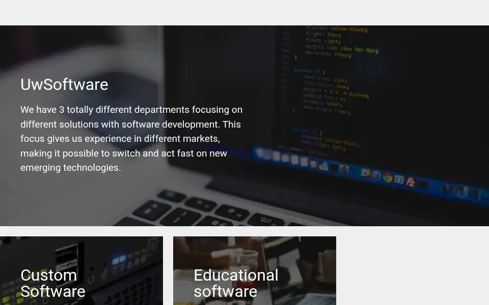 Screenshot of uwsoftware.be
