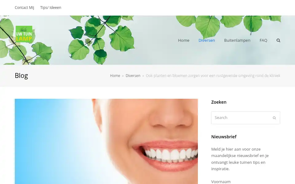 Screenshot of uwtuinlamp.nl