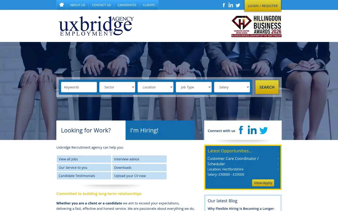 Screenshot of uxbridge-employment.co.uk