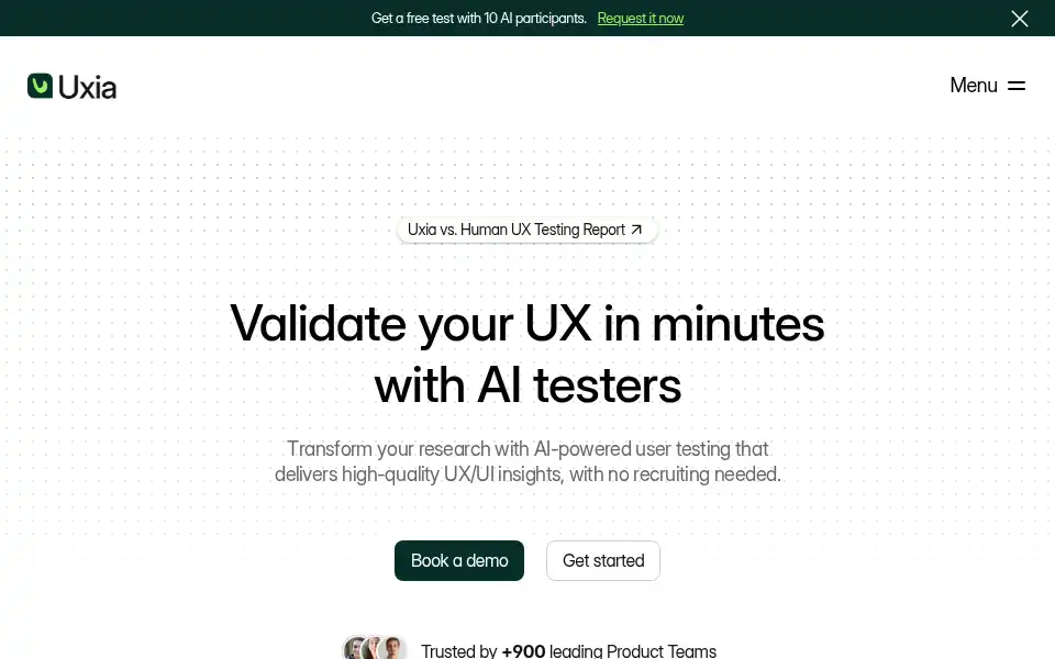 Screenshot of uxia.app