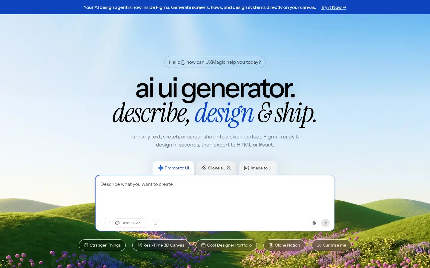 Screenshot of uxmagic.ai