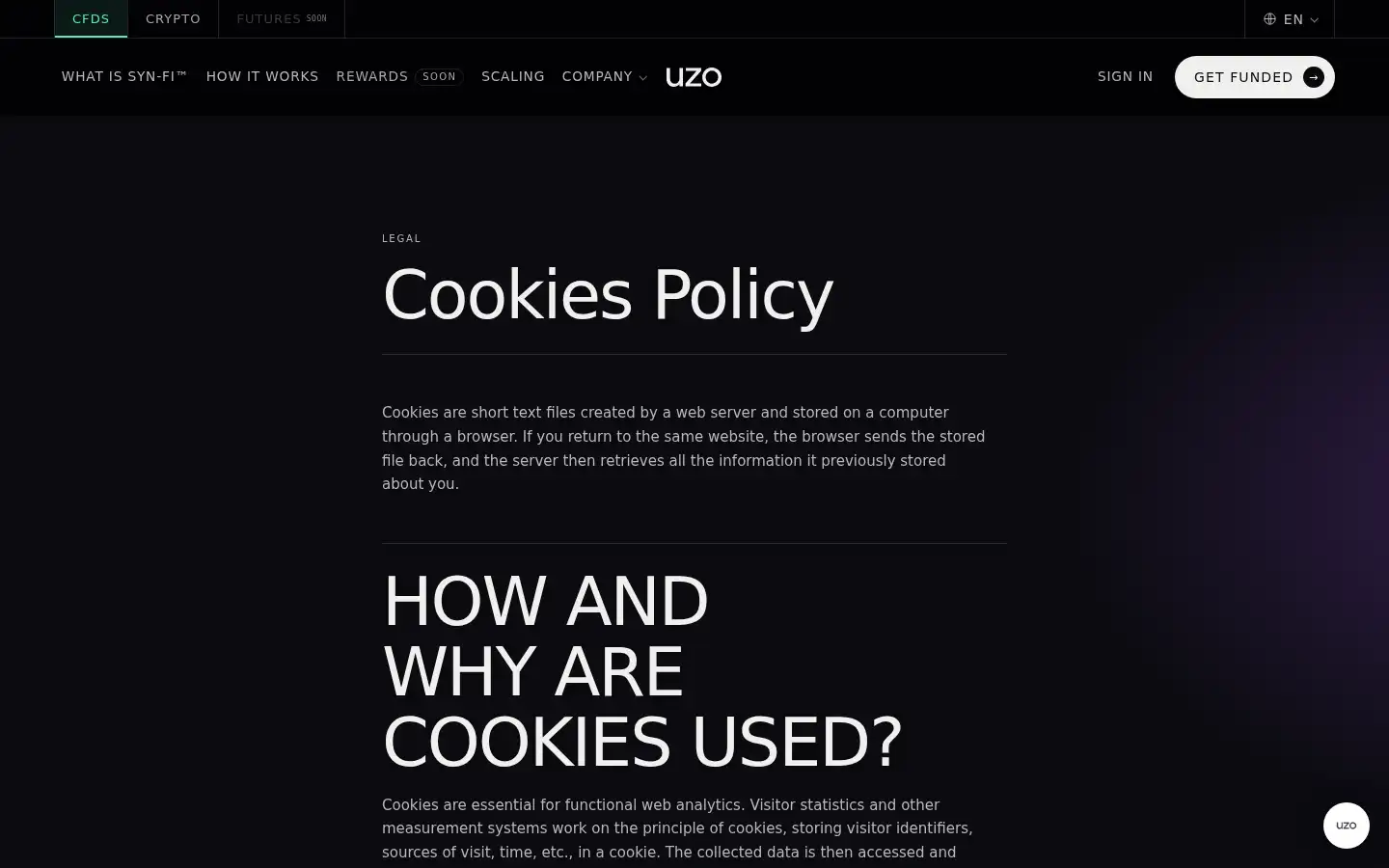 Screenshot of uzo.com