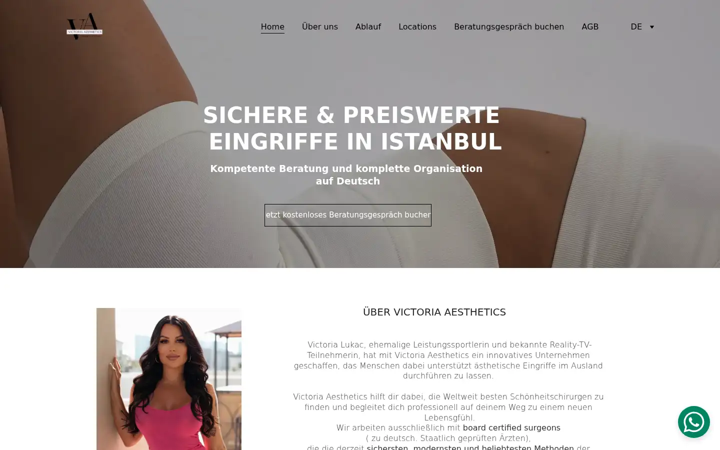 Screenshot of v-aesthetics.com