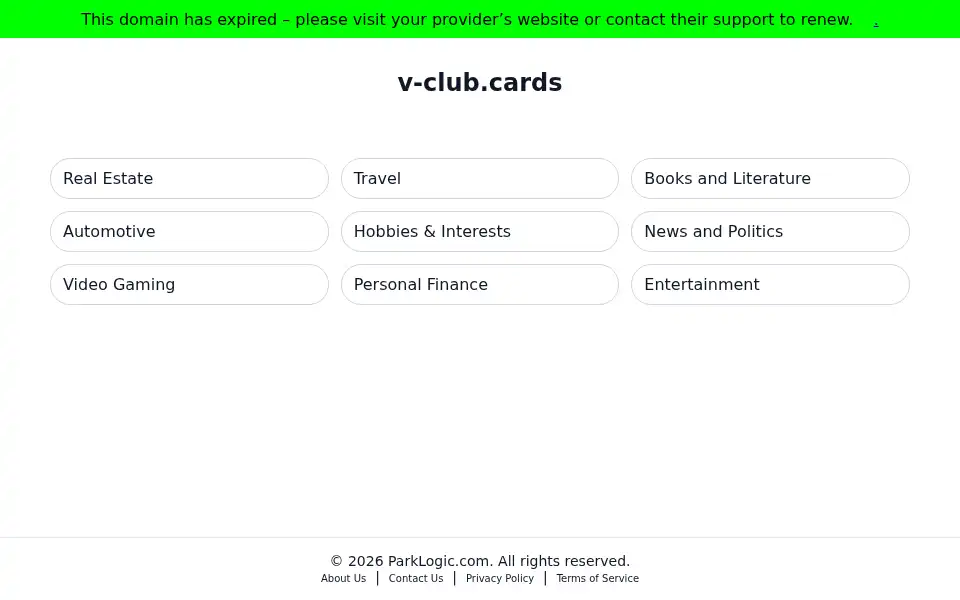 Screenshot of v-club.cards