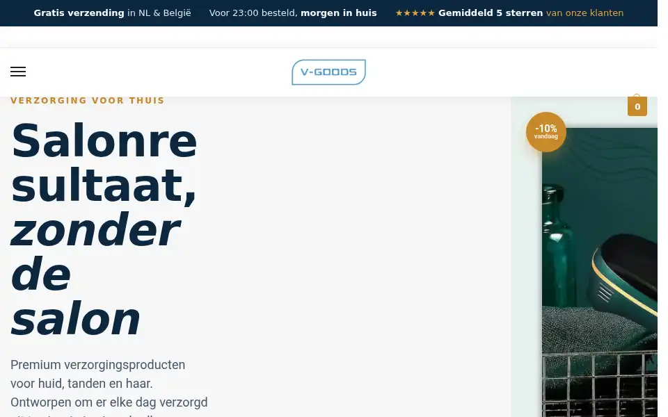 Screenshot of v-goods.nl