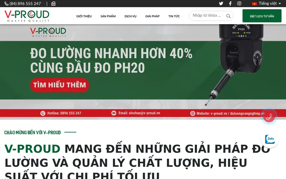 Screenshot of v-proud.vn