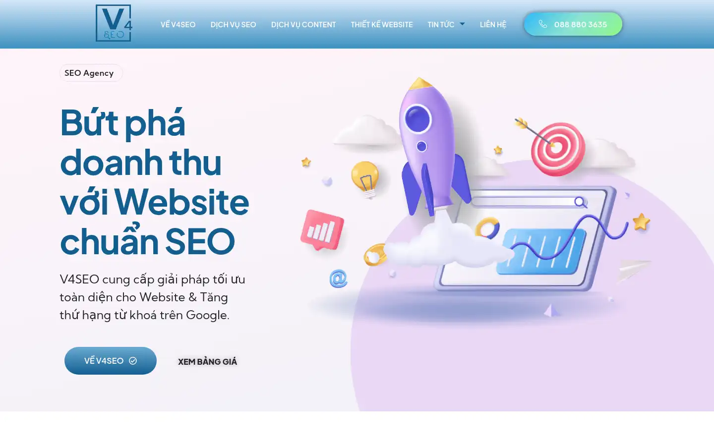 Screenshot of v4seowebsite.vn