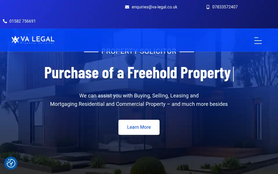 Screenshot of va-legal.co.uk