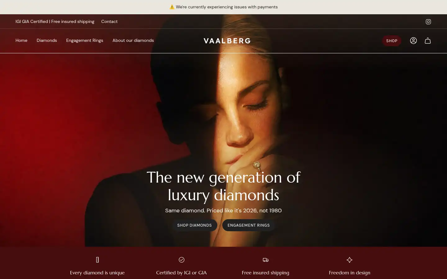 Screenshot of vaalberg.com