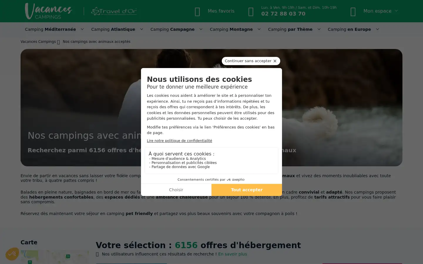 Screenshot of vacances-campings.fr