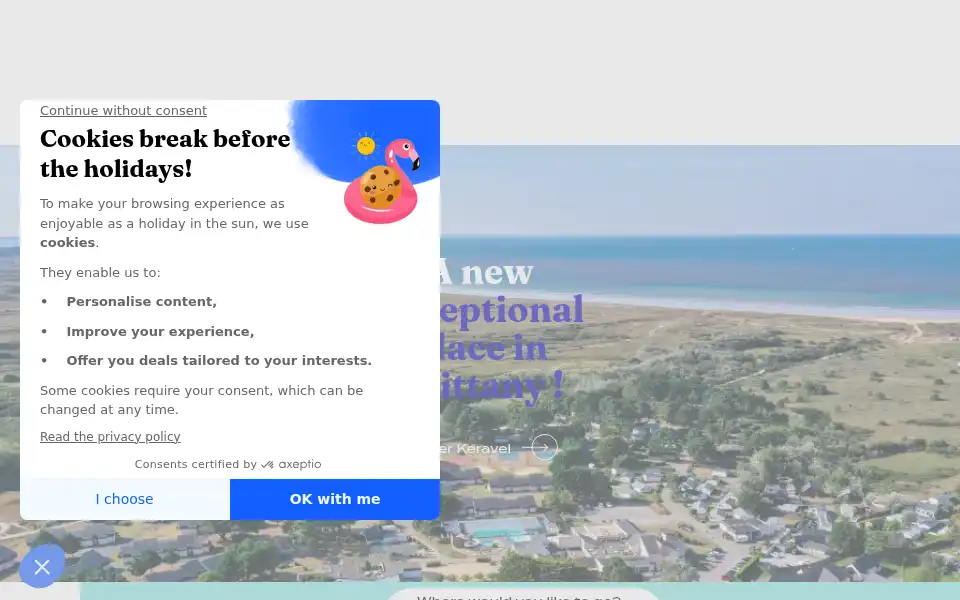 Screenshot of vacancesbleues.fr